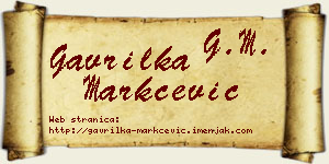 Gavrilka Markčević vizit kartica